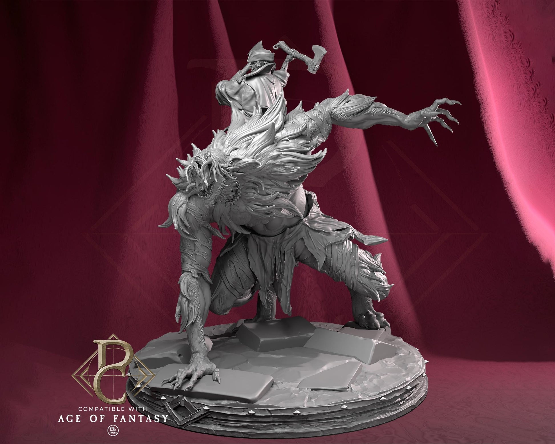 Warrior Rider Miniature, Edmund | Tabletop RPG Miniature | Parasite Collectibles | Roleplaying 3D Printed Fantasy Mini - 3DPrintDen
