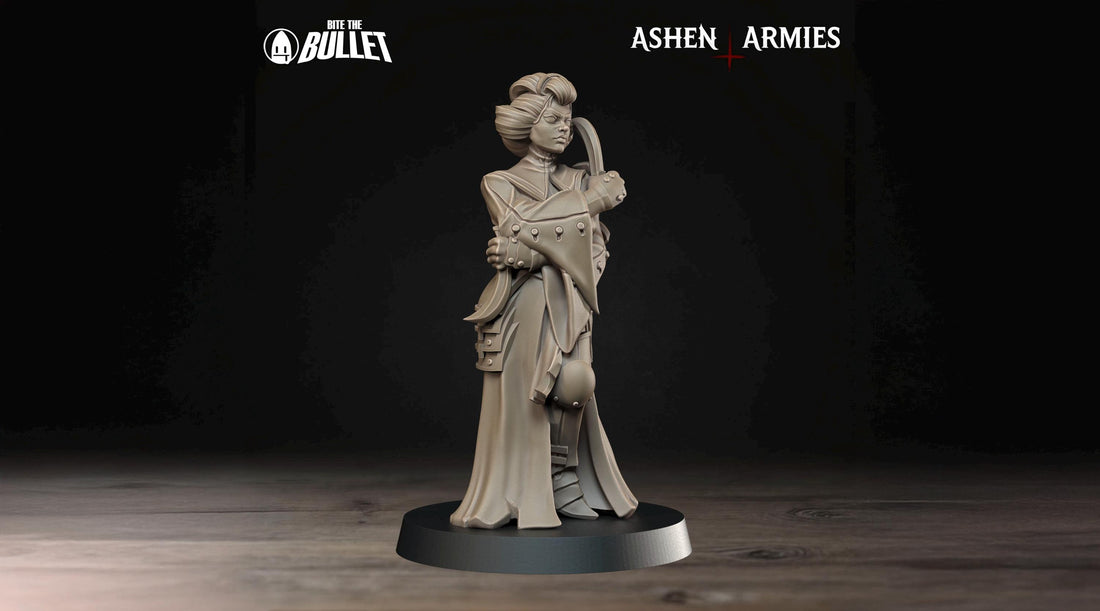 Female Combat Medic Miniature | Tabletop RPG Miniature | Bite the Bullet | Roleplaying 3D Printed Fantasy Mini - 3DPrintDen