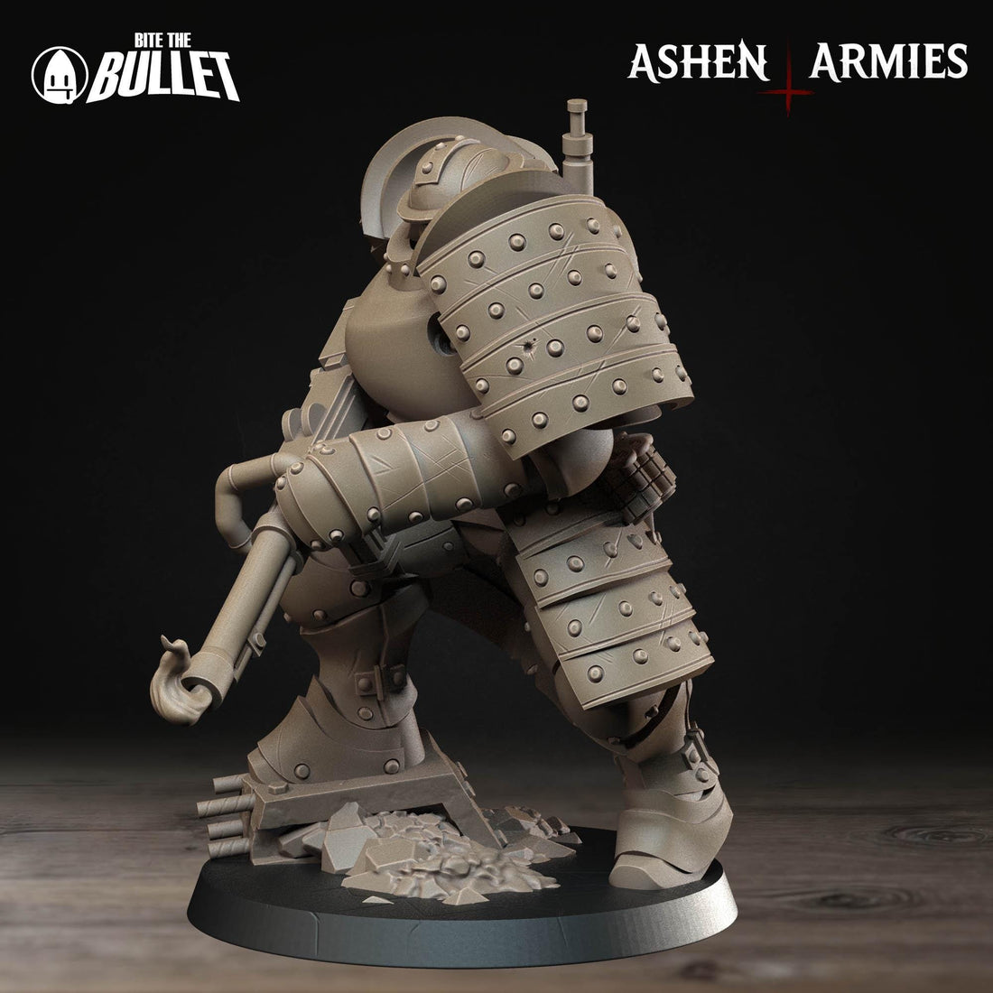 Heavy Infantry Miniature, Shotgun | Tabletop RPG Miniature | Bite the Bullet | Roleplaying 3D Printed Fantasy Mini - 3DPrintDen