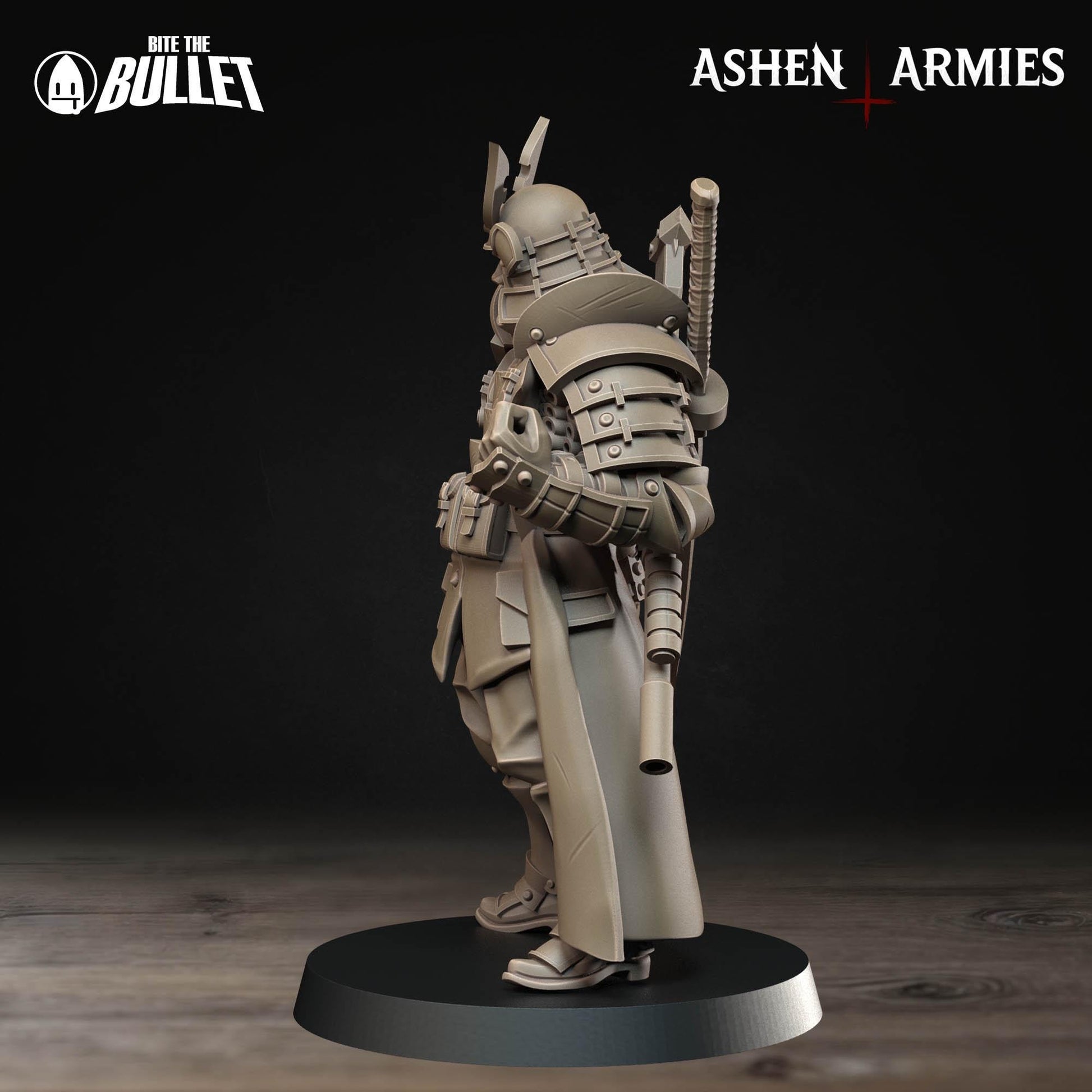 Lieutenant Miniature | Tabletop RPG Miniature | Bite the Bullet | Roleplaying 3D Printed Fantasy Mini - 3DPrintDen