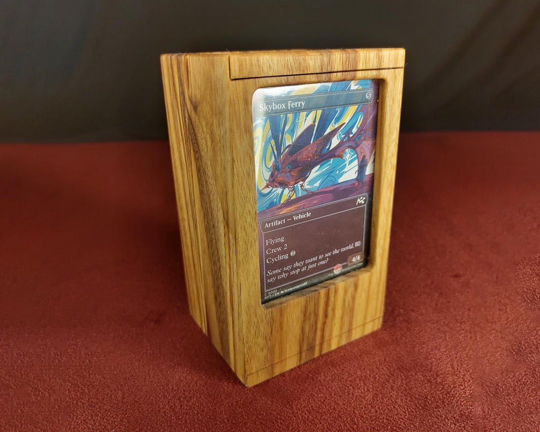 MTG Standard Premium Wooden Deck Box | Gaming Accessory | Gift Box | Solid Exotic Wood - 3DPrintDen