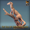 Weasel Mount Mouse Rider Miniature | Tabletop RPG Miniature | Rescale Miniature | Roleplaying 3D Printed Fantasy Mini - 3DPrintDen