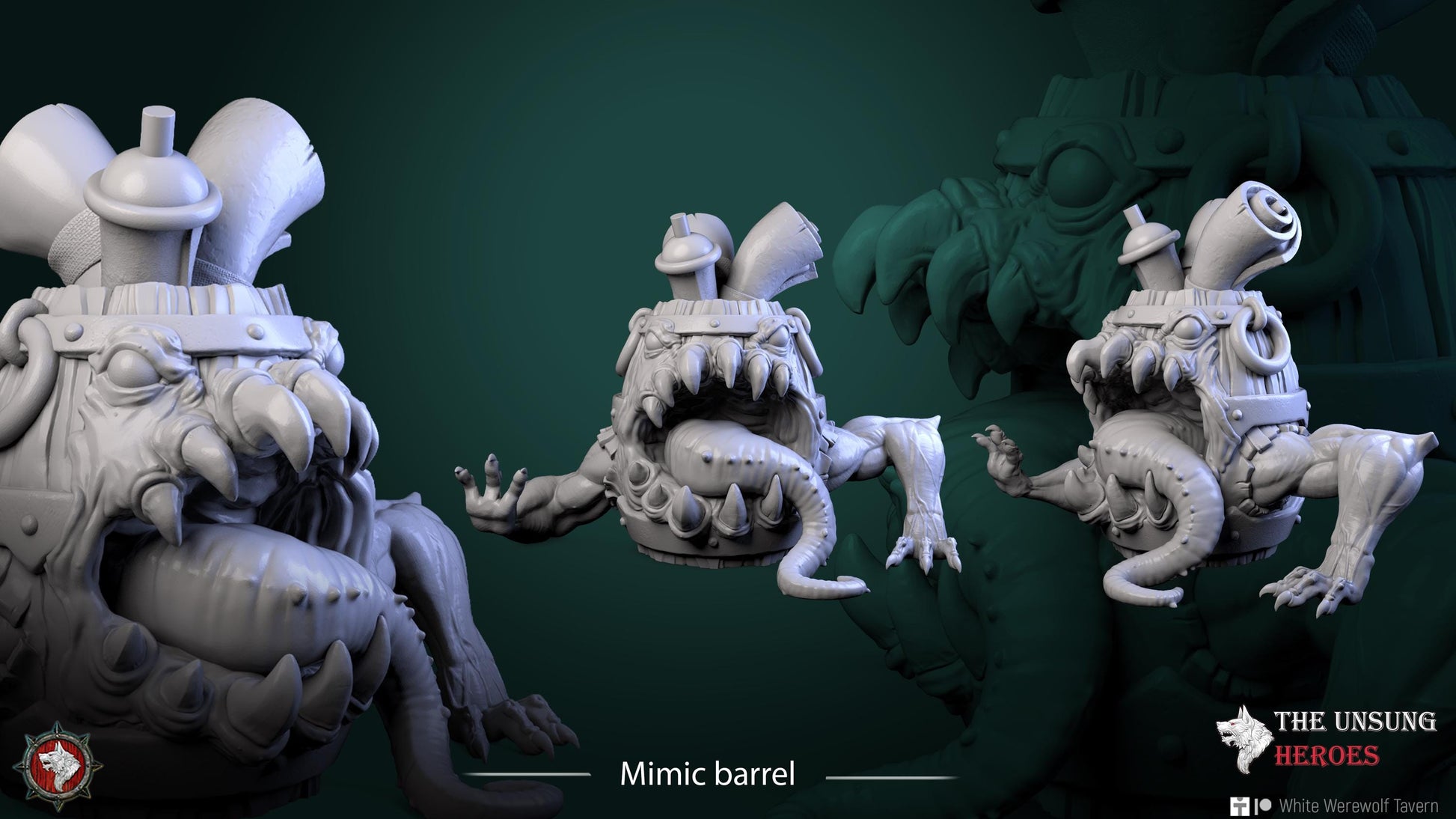 Mimics Miniature | Tabletop RPG Miniature | White Werewolf Tavern | Roleplaying 3D Printed Fantasy Mini - 3DPrintDen