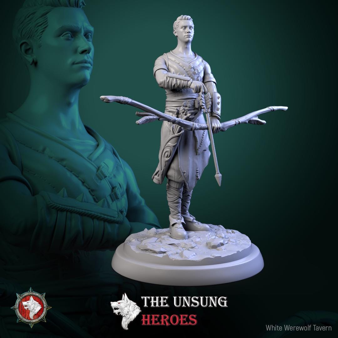 Bandits Miniature | Tabletop RPG Miniature | White Werewolf Tavern | Roleplaying 3D Printed Fantasy Mini - 3DPrintDen