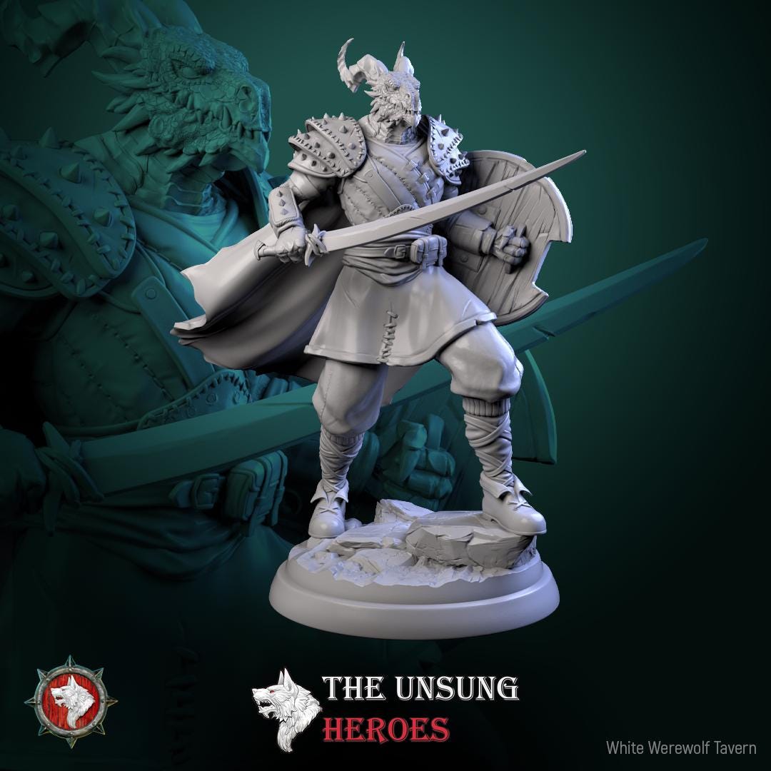 Bandits Miniature | Tabletop RPG Miniature | White Werewolf Tavern | Roleplaying 3D Printed Fantasy Mini - 3DPrintDen