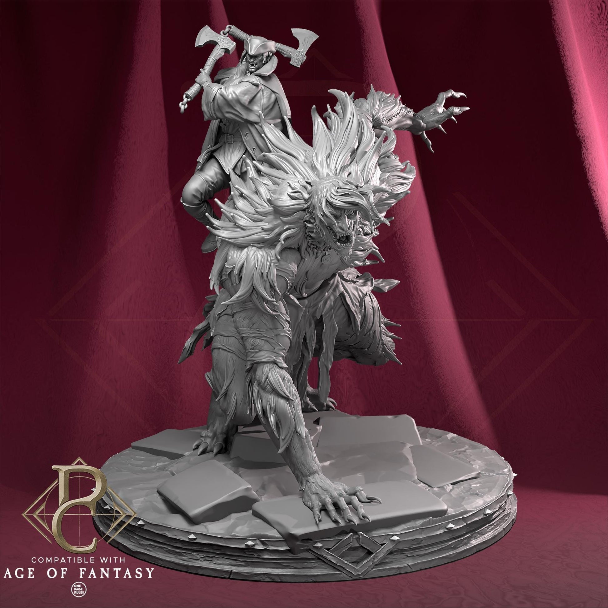 Warrior Rider Miniature, Edmund | Tabletop RPG Miniature | Parasite Collectibles | Roleplaying 3D Printed Fantasy Mini - 3DPrintDen
