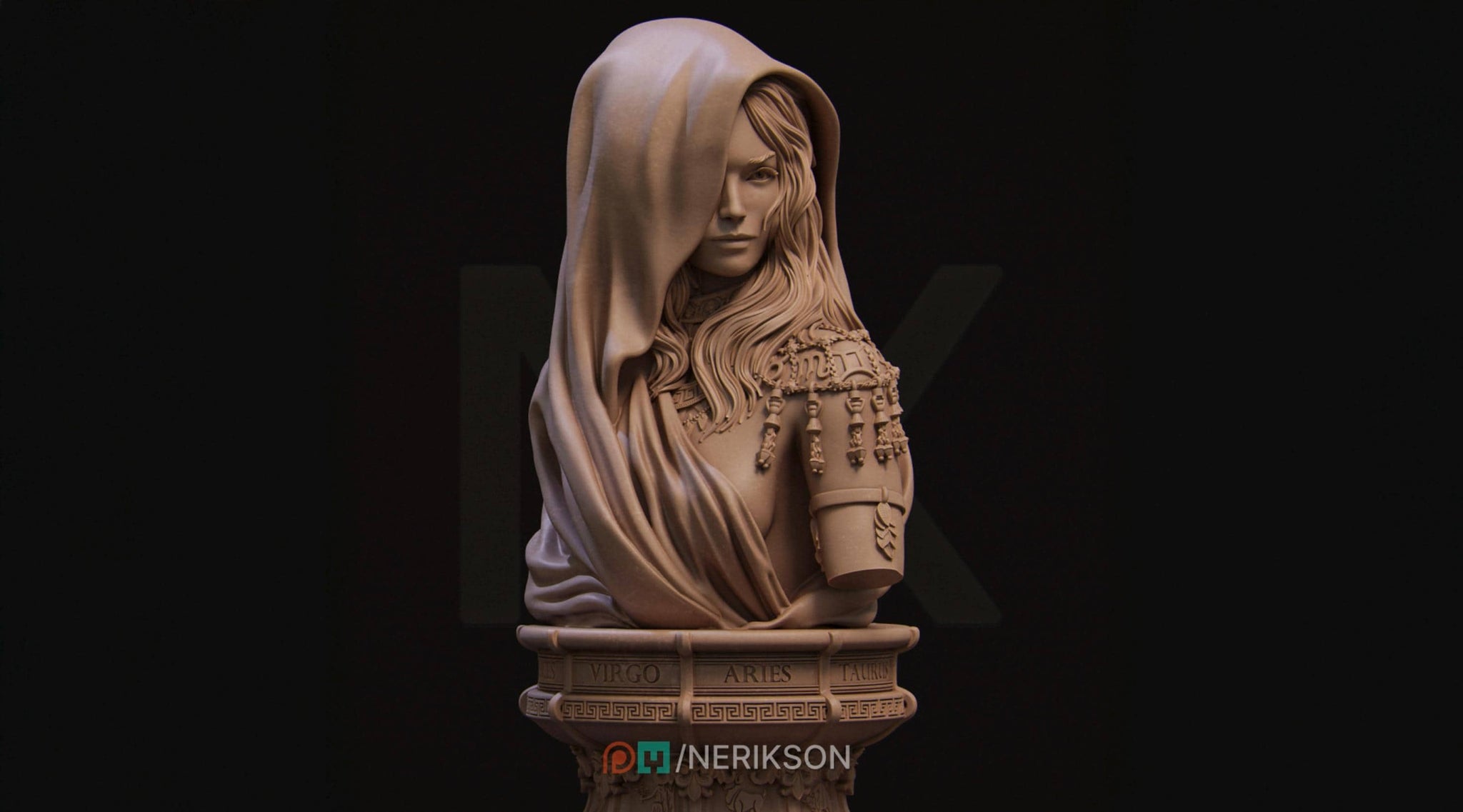 Moirai Bust, Klotho | Tabletop RPG Miniature | Nerikson | Roleplaying 3D Printed Fantasy Mini - 3DPrintDen