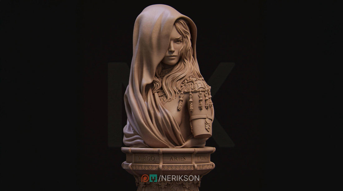 Moirai Bust, Klotho | Tabletop RPG Miniature | Nerikson | Roleplaying 3D Printed Fantasy Mini - 3DPrintDen