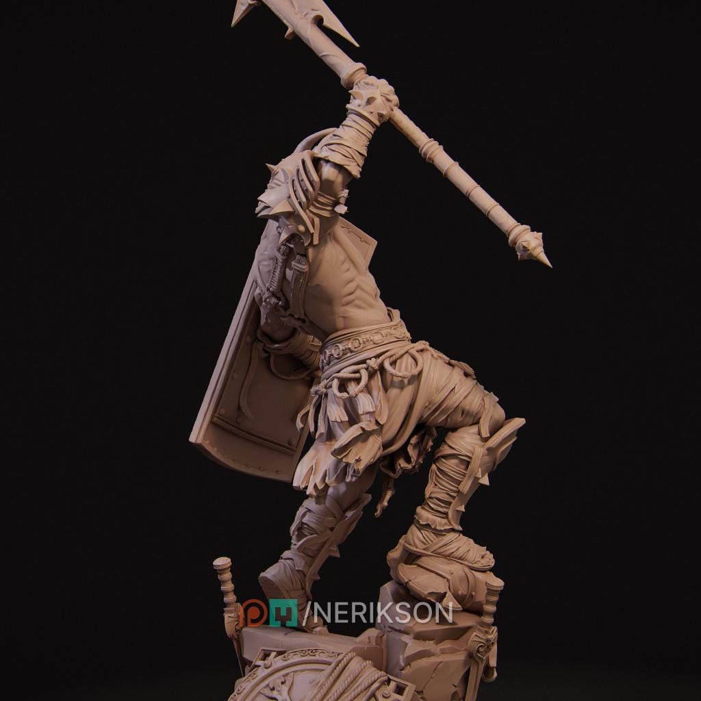 Gladiator Brute Miniature | Tabletop RPG Miniature | Nerikson | Roleplaying 3D Printed Fantasy Mini - 3DPrintDen