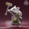 Hamster Barbarian Miniature | Tabletop RPG Miniature | Pepunki Creatures | Roleplaying 3D Printed Fantasy Mini - 3DPrintDen