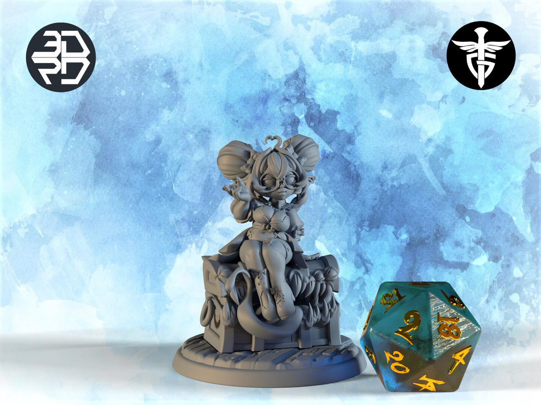 Female Goblin Miniature, Podge | Twin Goddess Miniatures | Tabletop RPG Miniature | Roleplaying 3D Printed Fantasy Mini - 3DPrintDen