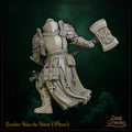 Brother Silas the Silent Miniature | Tabletop RPG Miniature | Great Grimoire | Roleplaying 3D Printed Fantasy Mini - 3DPrintDen