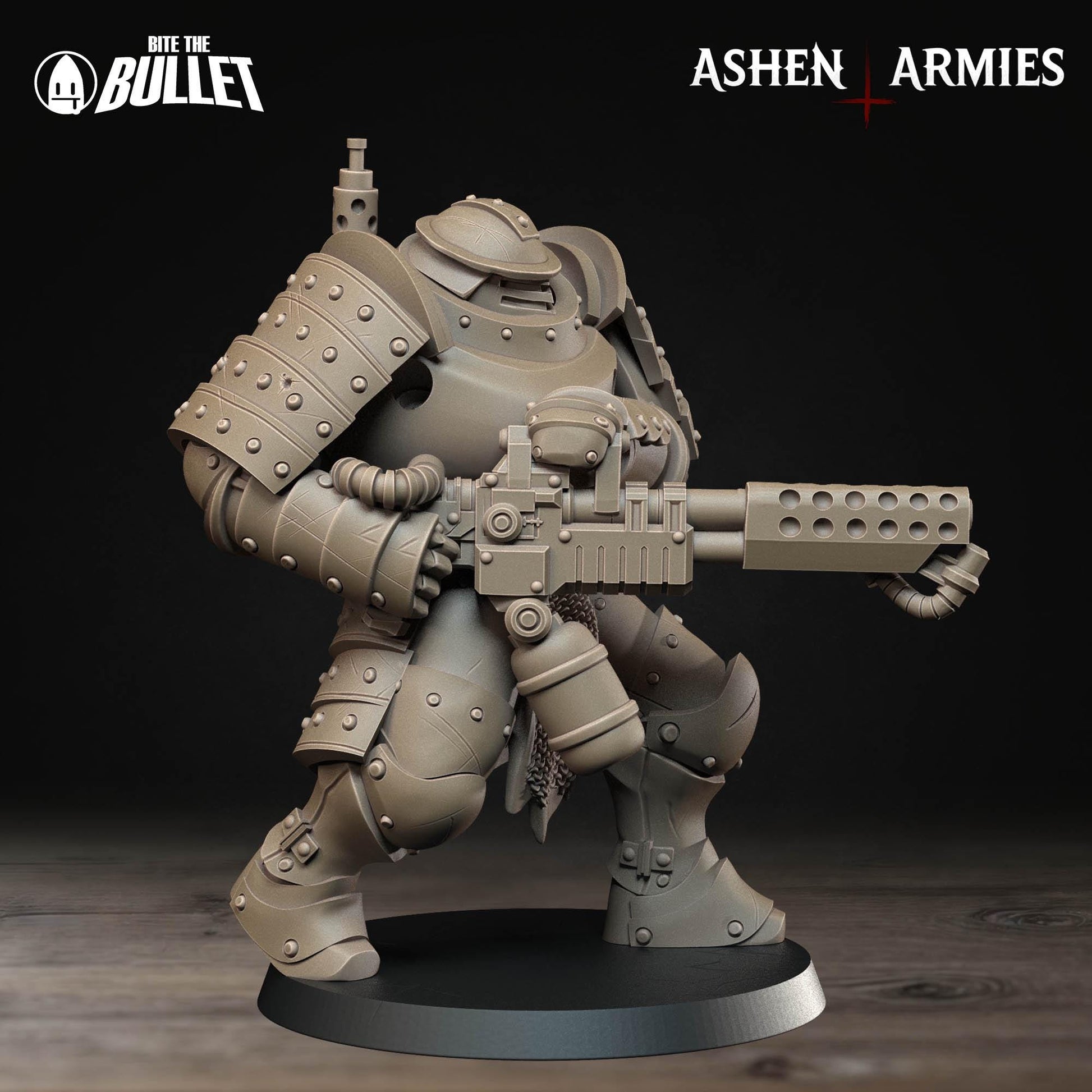 Heavy Infantry Miniature, Flamethrower | Tabletop RPG Miniature | Bite the Bullet | Roleplaying 3D Printed Fantasy Mini - 3DPrintDen