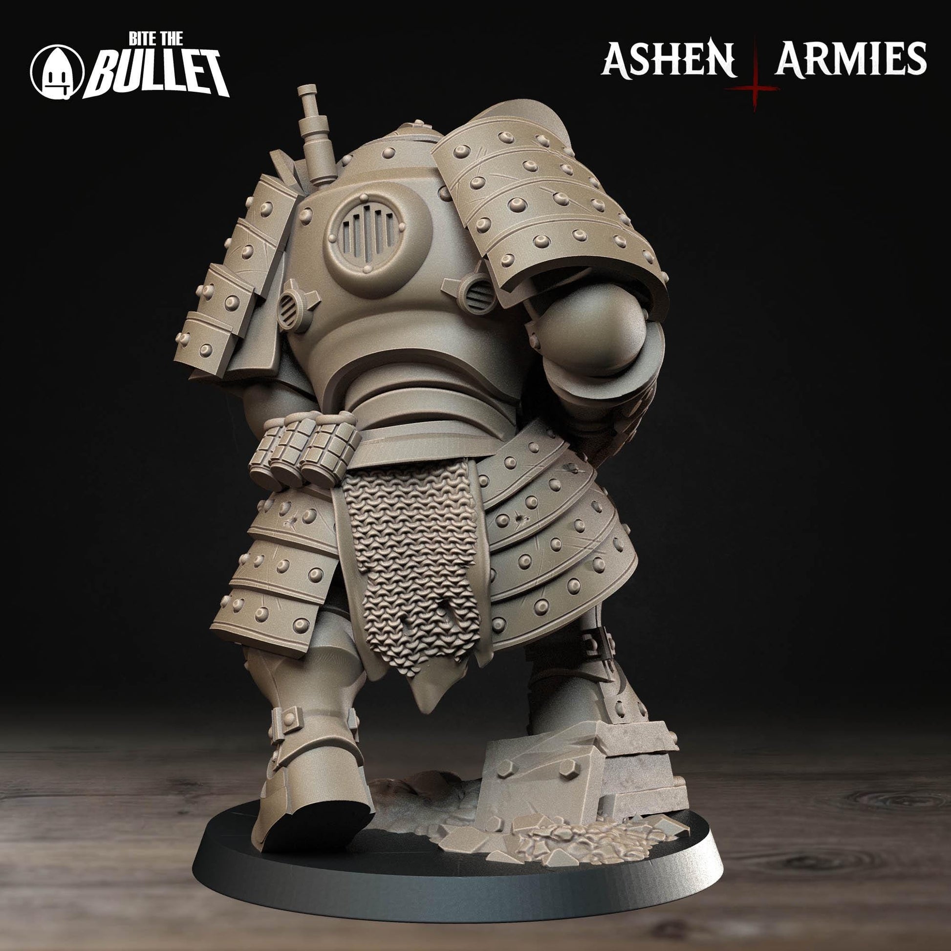Heavy Infantry Miniature, Shotgun | Tabletop RPG Miniature | Bite the Bullet | Roleplaying 3D Printed Fantasy Mini - 3DPrintDen