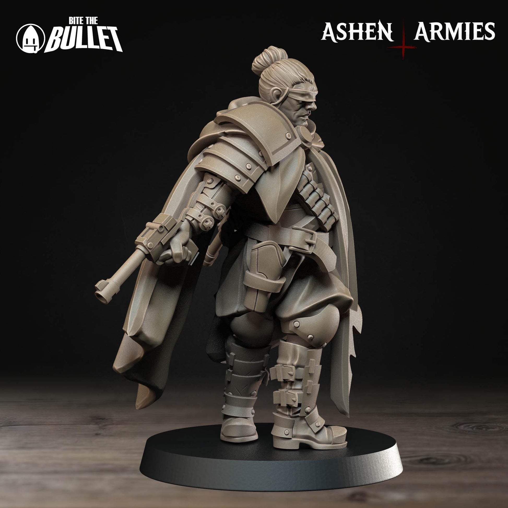 Sniper Priest Miniature | Tabletop RPG Miniature | Bite the Bullet | Roleplaying 3D Printed Fantasy Mini - 3DPrintDen