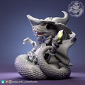 Ball Python Wizard Miniature | Tabletop RPG Miniature | Pepunki Creatures | Roleplaying 3D Printed Fantasy Mini - 3DPrintDen