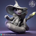Ball Python Wizard Miniature | Tabletop RPG Miniature | Pepunki Creatures | Roleplaying 3D Printed Fantasy Mini - 3DPrintDen