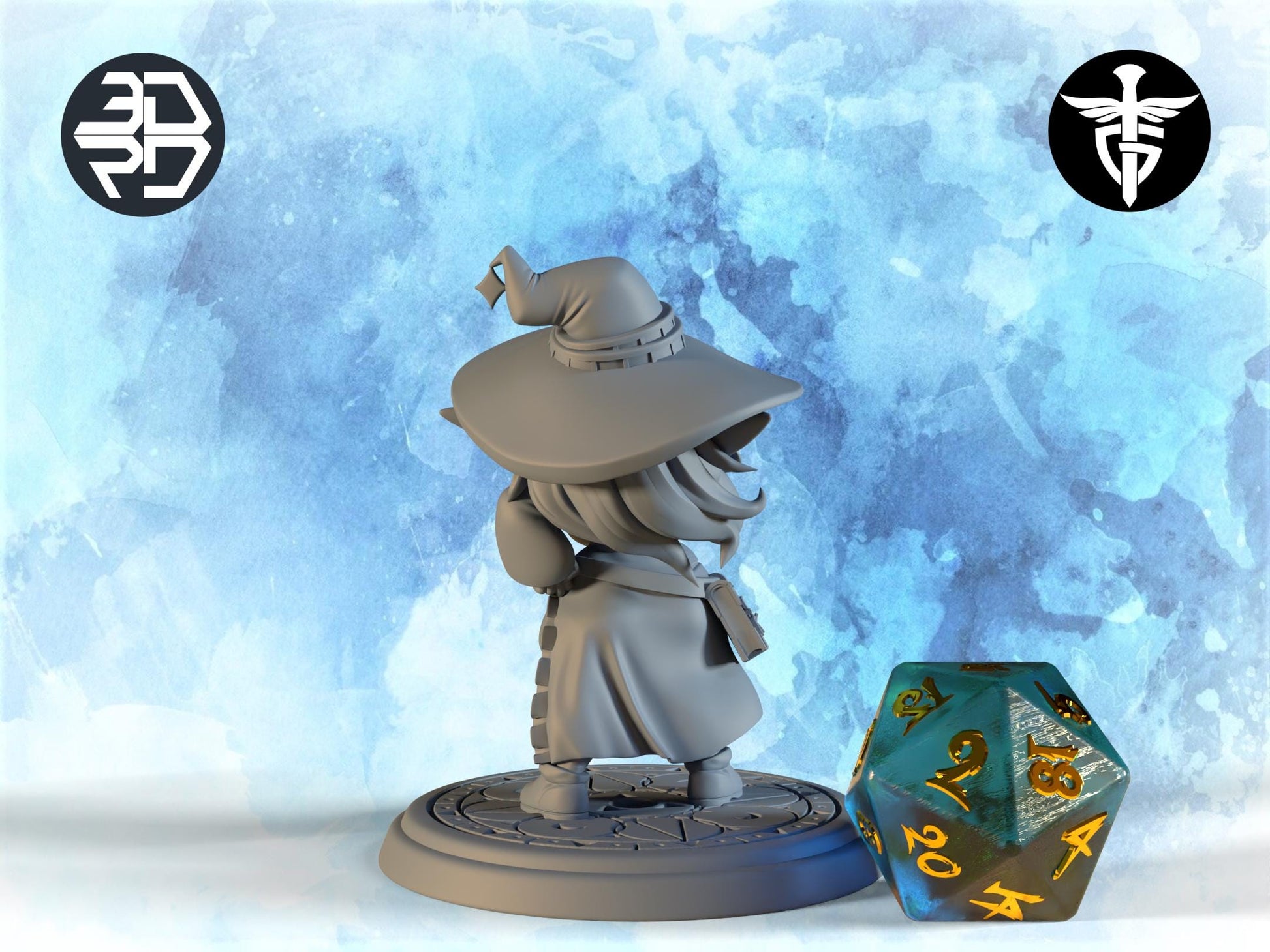 Goblin Witch Miniature, Nil | Twin Goddess Miniatures | Tabletop RPG Miniature | Roleplaying 3D Printed Fantasy Mini - 3DPrintDen
