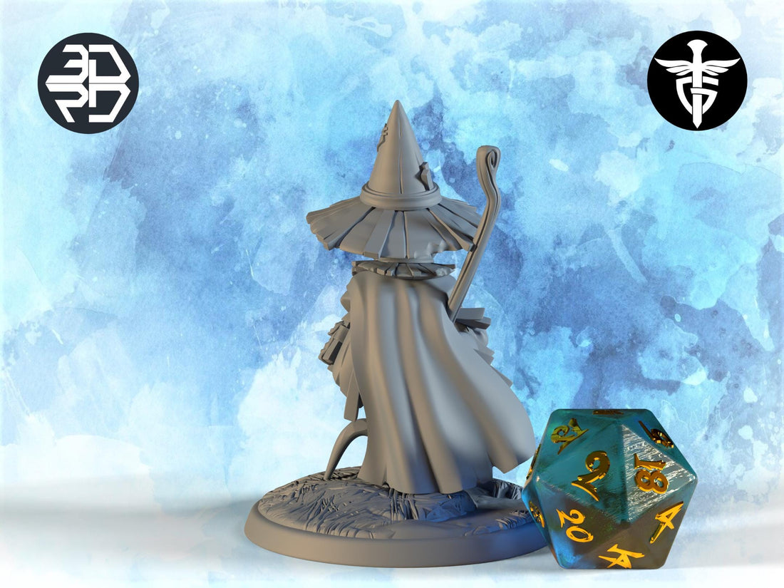 Pumpkin Wizard Miniature, Pepo | Twin Goddess Miniatures | Tabletop RPG Miniature | Roleplaying 3D Printed Fantasy Mini - 3DPrintDen