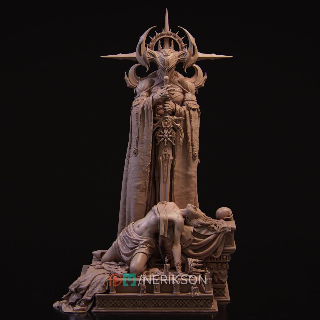 Dark Ending Diorama Miniature | Tabletop RPG Miniature | Nerikson | Roleplaying 3D Printed Fantasy Mini - 3DPrintDen