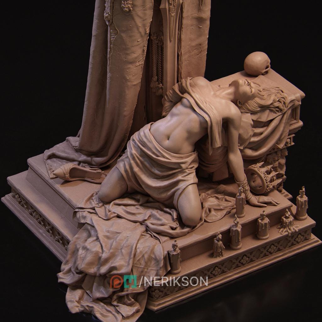 Dark Ending Diorama Miniature | Tabletop RPG Miniature | Nerikson | Roleplaying 3D Printed Fantasy Mini - 3DPrintDen