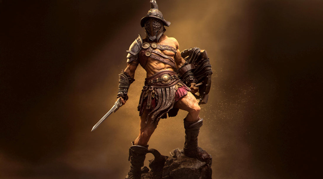 Gladiator Swordsman Miniature | Tabletop RPG Miniature | Nerikson | Roleplaying 3D Printed Fantasy Mini - 3DPrintDen