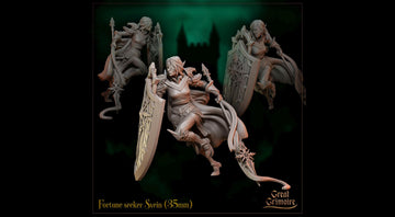 Fortune Seeker Miniature, Svein | Tabletop RPG Miniature | Great Grimoire | Roleplaying 3D Printed Fantasy Mini - 3DPrintDen