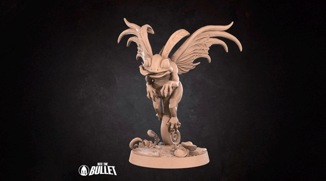 Dragon Trickster Miniature, Brightwing | Tabletop RPG Miniature | Bite the Bullet | Roleplaying 3D Printed Fantasy Mini - 3DPrintDen