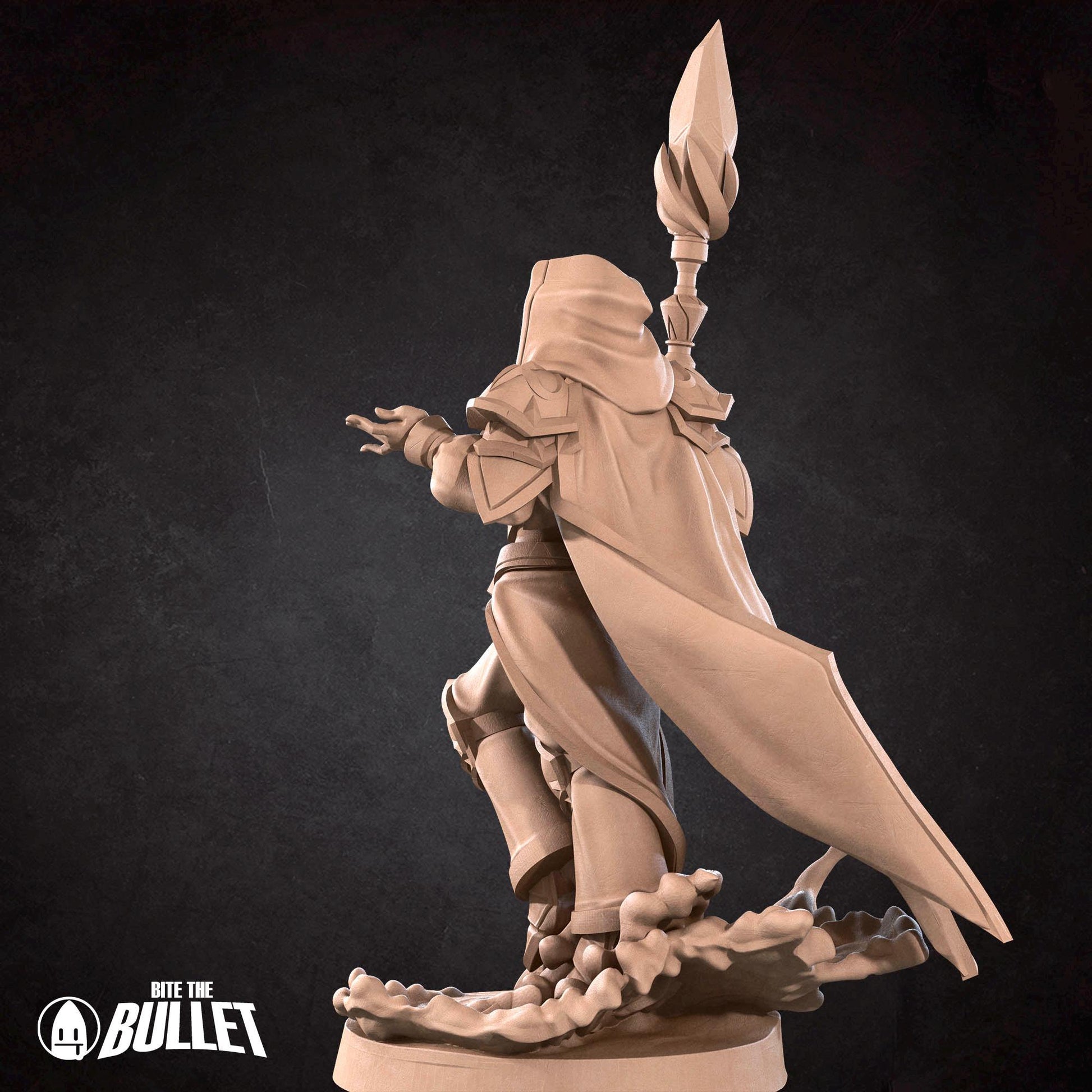 Female Mage Admiral Miniature, Jaina | Tabletop RPG Miniature | Bite the Bullet | Roleplaying 3D Printed Fantasy Mini - 3DPrintDen