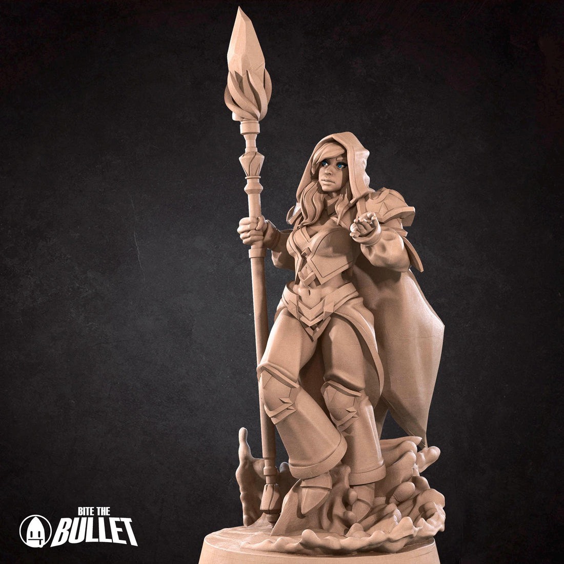 Female Mage Admiral Miniature, Jaina | Tabletop RPG Miniature | Bite the Bullet | Roleplaying 3D Printed Fantasy Mini - 3DPrintDen