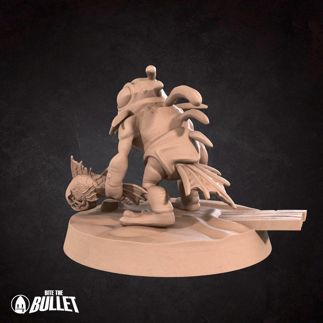 Murloc Trickster Miniature, Murky | Tabletop RPG Miniature | Bite the Bullet | Roleplaying 3D Printed Fantasy Mini - 3DPrintDen