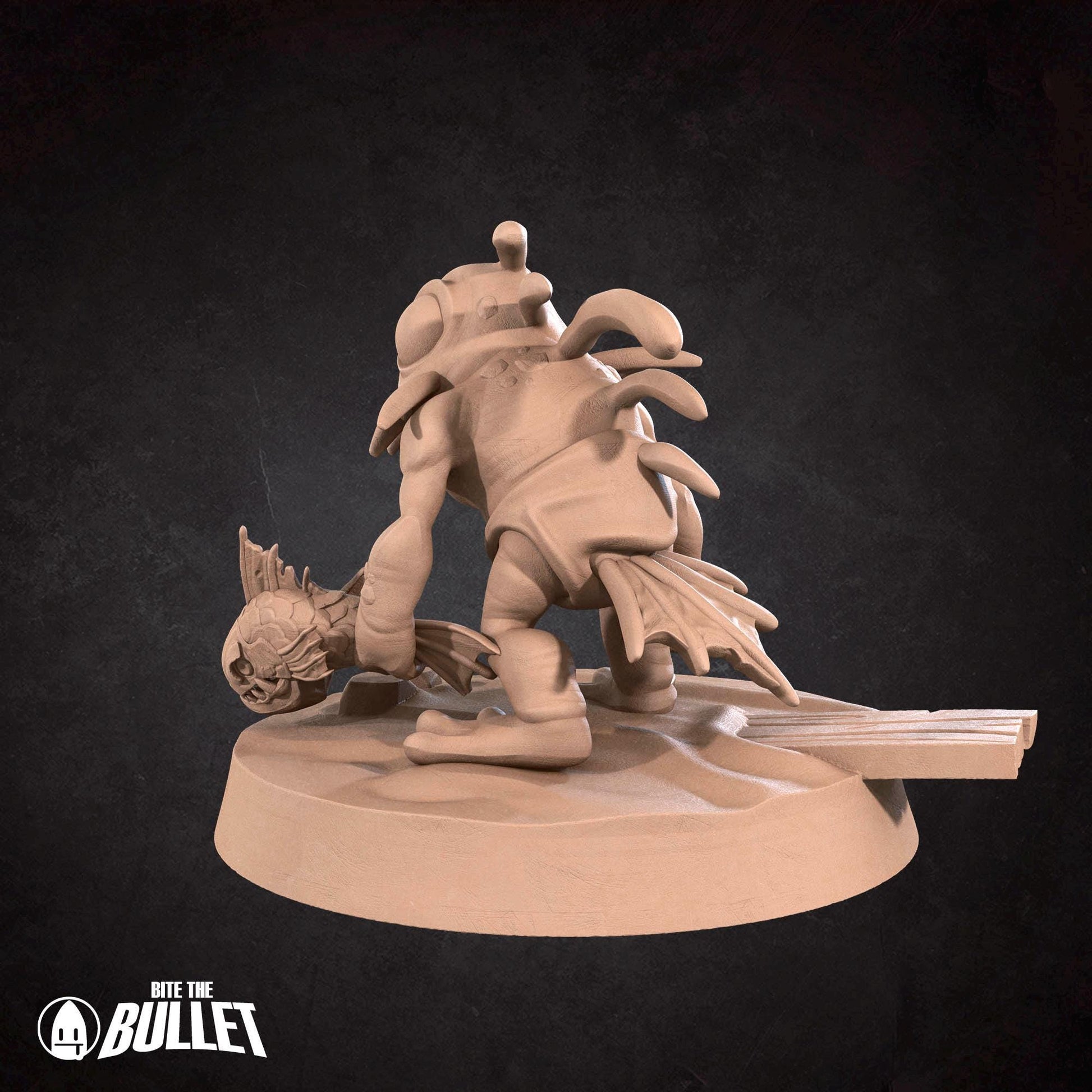 Murloc Trickster Miniature, Murky | Tabletop RPG Miniature | Bite the Bullet | Roleplaying 3D Printed Fantasy Mini - 3DPrintDen