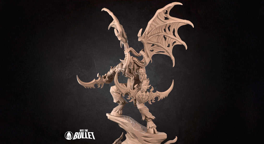 Night Elf Demon Hunter Miniature, Illidan | Tabletop RPG Miniature | Bite the Bullet | Roleplaying 3D Printed Fantasy Mini - 3DPrintDen