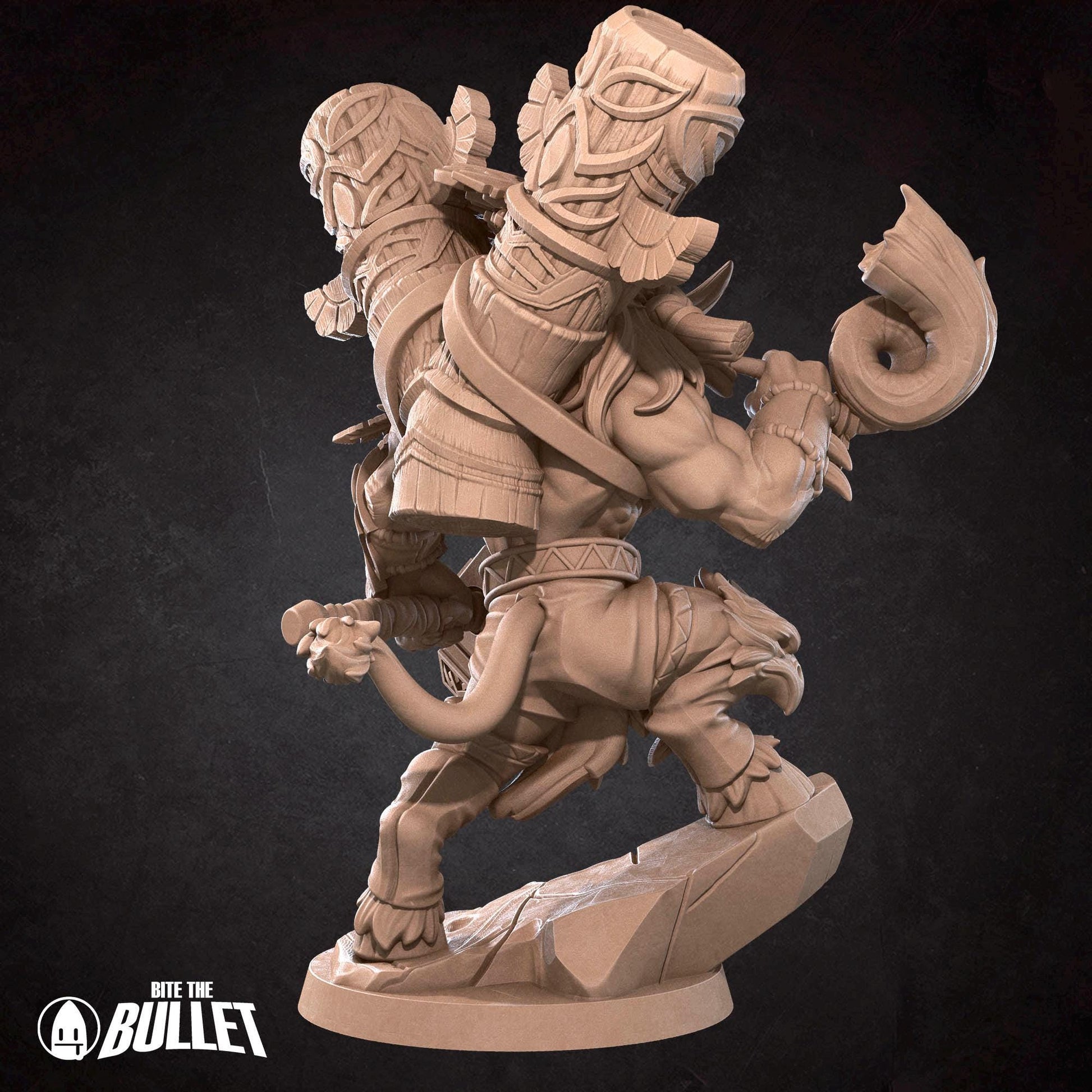 Tauren Chieftain Warrior Miniature, Baine | Tabletop RPG Miniature | Bite the Bullet | Roleplaying 3D Printed Fantasy Mini - 3DPrintDen