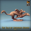 Weasel Mount Mouse Rider Miniature | Tabletop RPG Miniature | Rescale Miniature | Roleplaying 3D Printed Fantasy Mini - 3DPrintDen