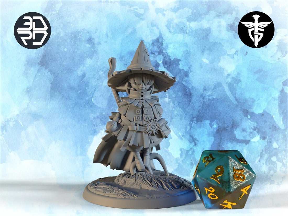 Pumpkin Wizard Miniature, Pepo | Twin Goddess Miniatures | Tabletop RPG Miniature | Roleplaying 3D Printed Fantasy Mini - 3DPrintDen