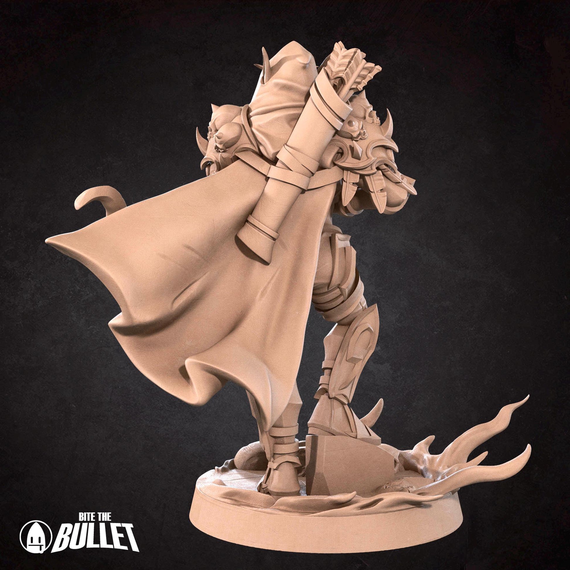 Female Dark Ranger Banshee Miniature, Sylvanas | Tabletop RPG Miniature | Bite the Bullet | Roleplaying 3D Printed Fantasy Mini - 3DPrintDen