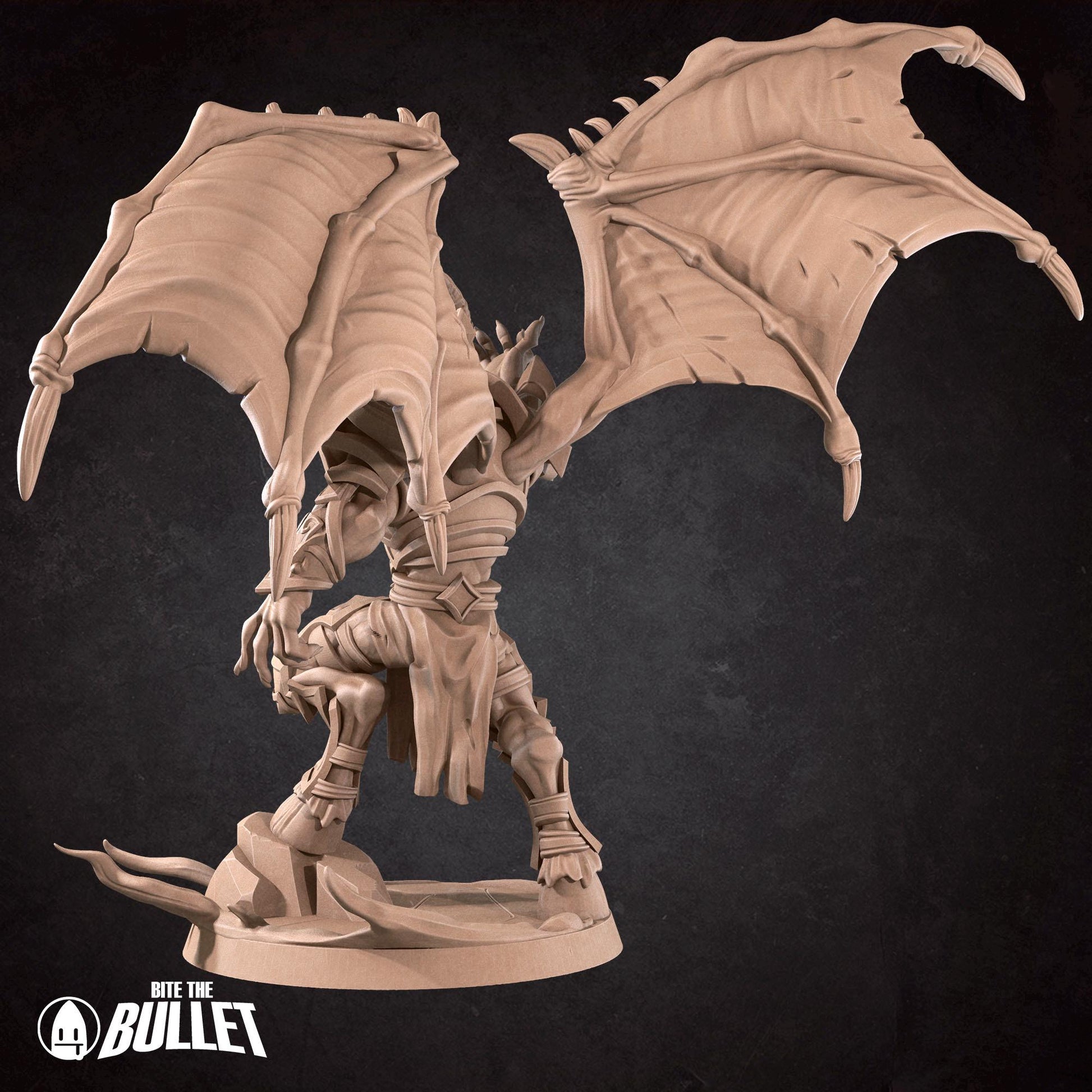 Dreadlord Necromancer Miniature, Malganis | Tabletop RPG Miniature | Bite the Bullet | Roleplaying 3D Printed Fantasy Mini - 3DPrintDen