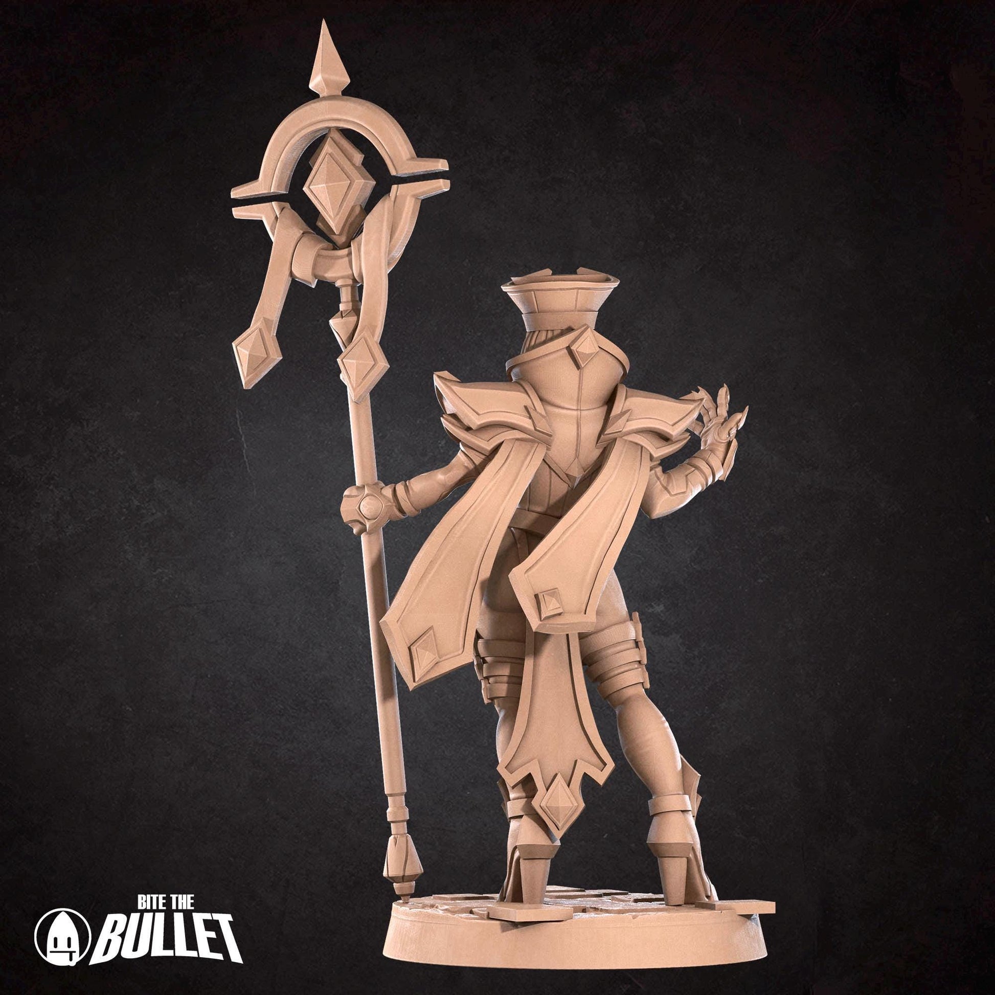 Female Inquisitor Miniature, Serena Whitemane | Tabletop RPG Miniature | Bite the Bullet | Roleplaying 3D Printed Fantasy Mini - 3DPrintDen