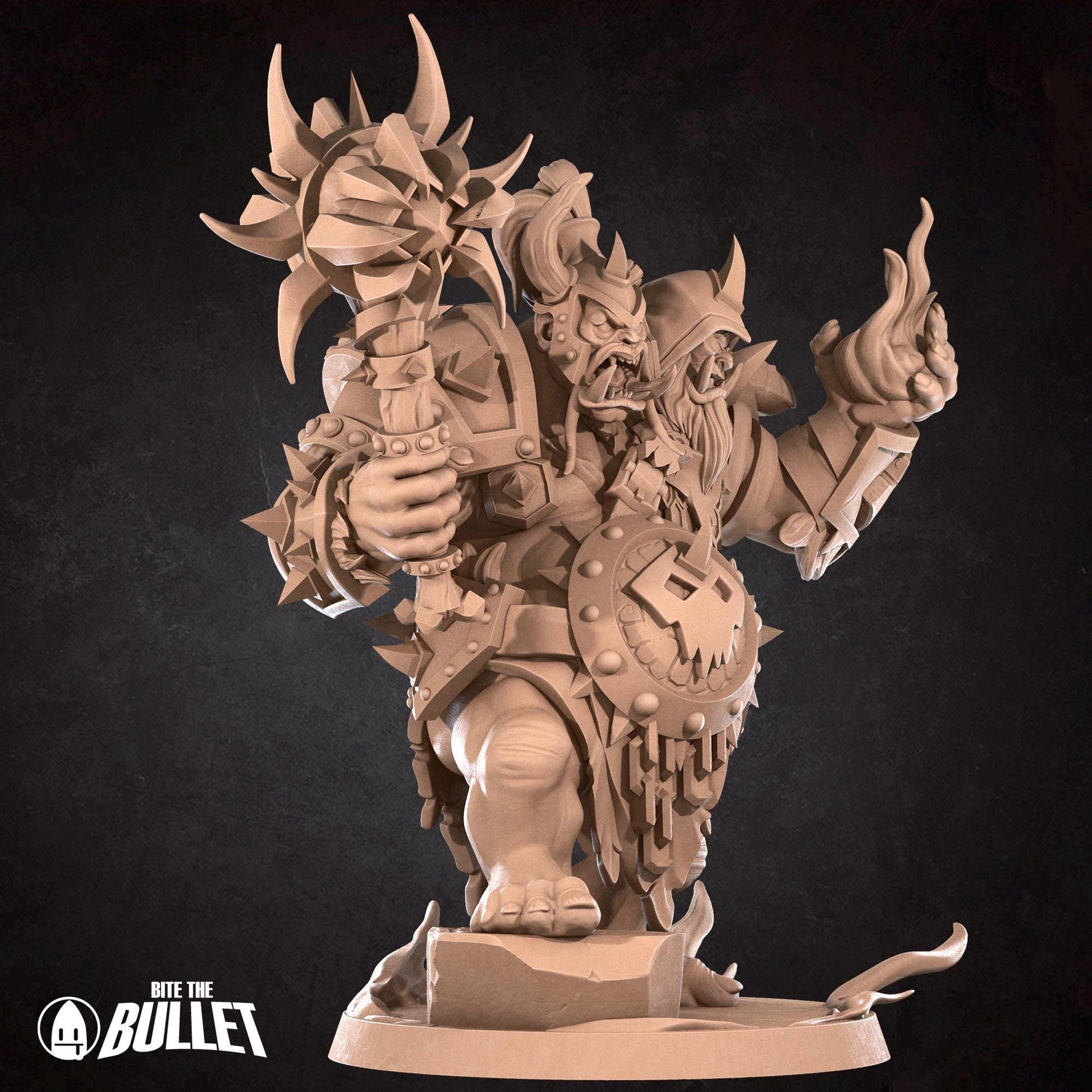 Ogre Lockserker Miniature, ChoGall | Tabletop RPG Miniature | Bite the Bullet | Roleplaying 3D Printed Fantasy Mini - 3DPrintDen