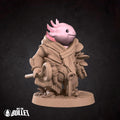 Axolotl Shepherd Miniature | Tabletop RPG Miniature | Bite the Bullet | Roleplaying 3D Printed Fantasy Mini - 3DPrintDen