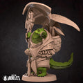 Crocodile Shaman Miniature | Tabletop RPG Miniature | Bite the Bullet | Roleplaying 3D Printed Fantasy Mini - 3DPrintDen