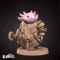 Axolotl Shepherd Miniature | Tabletop RPG Miniature | Bite the Bullet | Roleplaying 3D Printed Fantasy Mini - 3DPrintDen