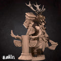 Deer Shaman Miniature | Tabletop RPG Miniature | Bite the Bullet | Roleplaying 3D Printed Fantasy Mini - 3DPrintDen