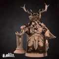 Deer Shaman Miniature | Tabletop RPG Miniature | Bite the Bullet | Roleplaying 3D Printed Fantasy Mini - 3DPrintDen