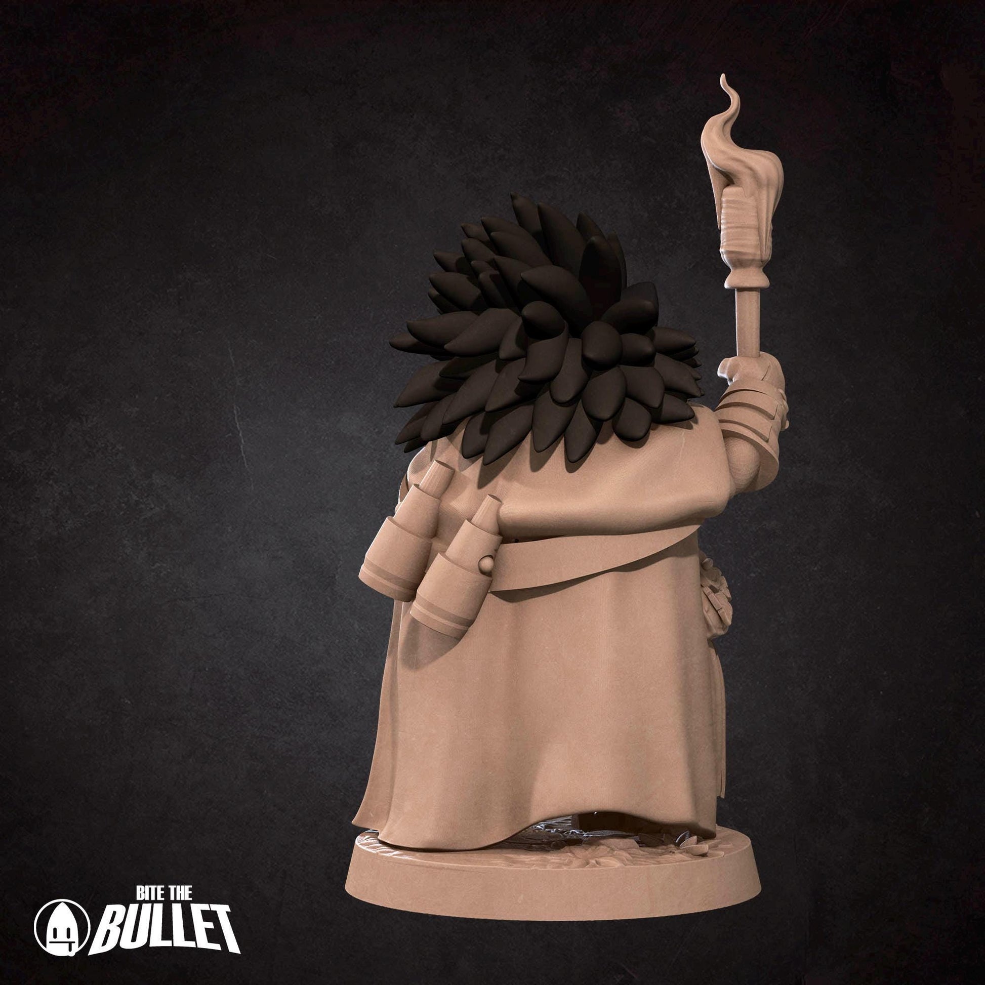 Hedgehog Guard Miniature | Tabletop RPG Miniature | Bite the Bullet | Roleplaying 3D Printed Fantasy Mini - 3DPrintDen