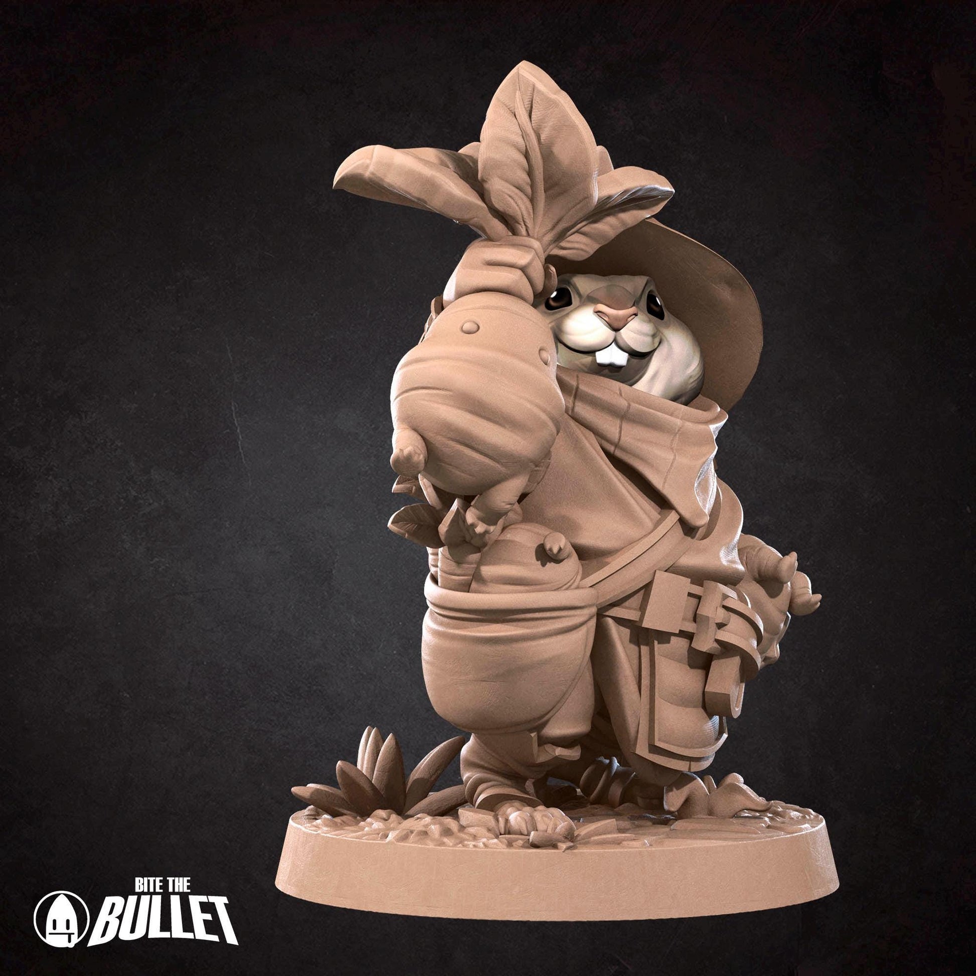 Mouse Farmer Miniature | Tabletop RPG Miniature | Bite the Bullet | Roleplaying 3D Printed Fantasy Mini - 3DPrintDen