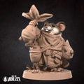 Mouse Farmer Miniature | Tabletop RPG Miniature | Bite the Bullet | Roleplaying 3D Printed Fantasy Mini - 3DPrintDen