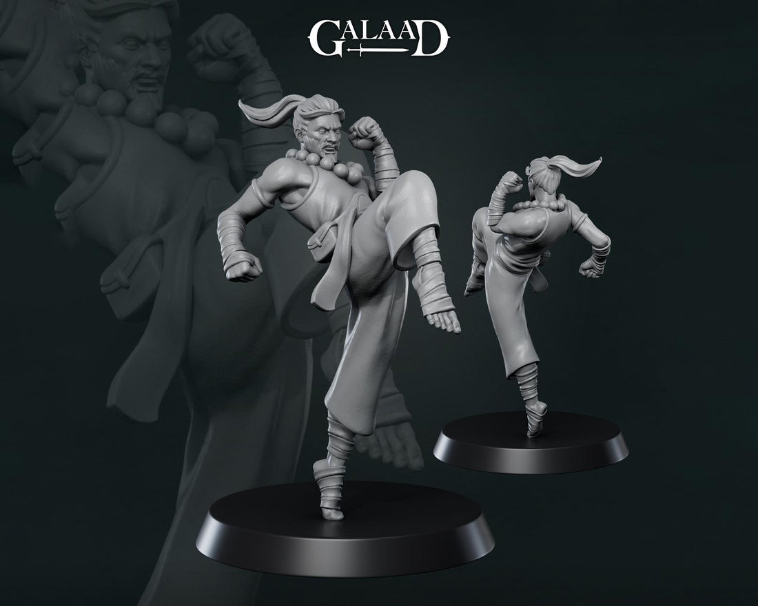 Monk Miniature | Tabletop RPG Miniature | Galaad Miniatures | Roleplaying 3D Printed Fantasy Mini - 3DPrintDen