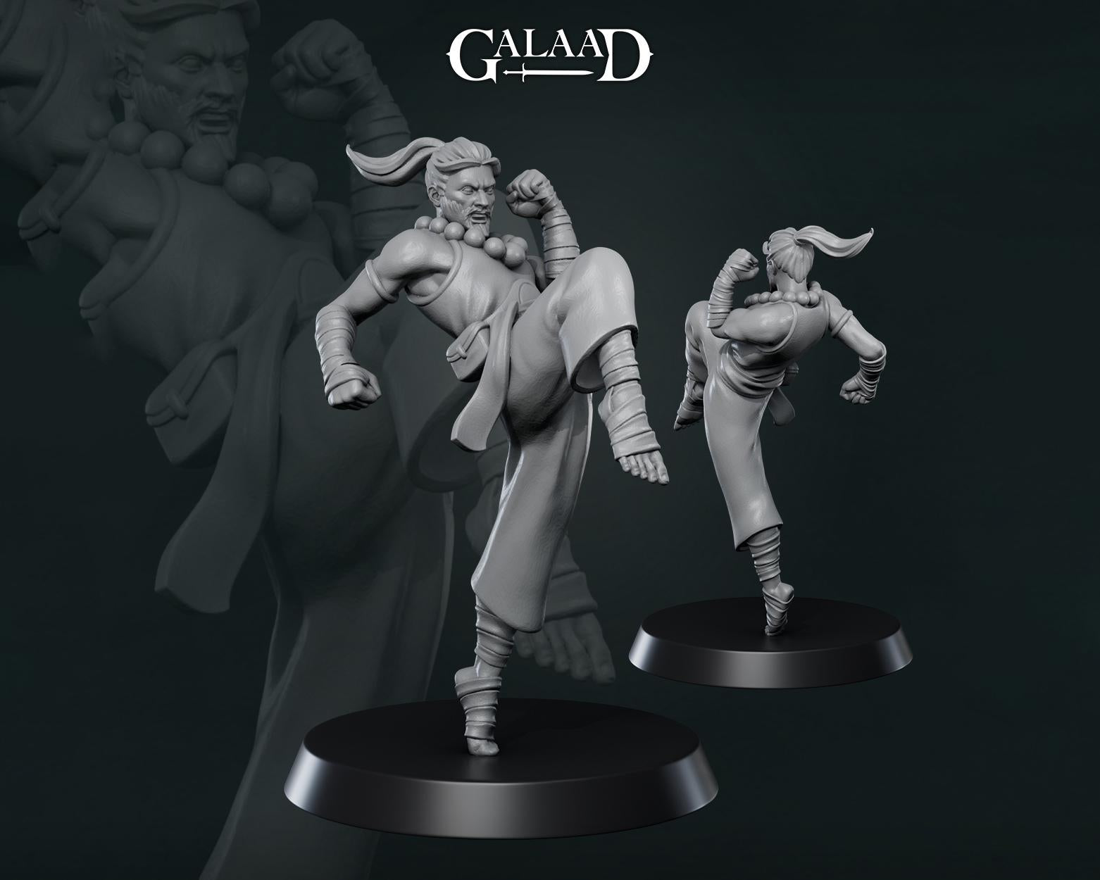 Monk Miniature | Tabletop RPG Miniature | Galaad Miniatures | Roleplaying 3D Printed Fantasy Mini - 3DPrintDen